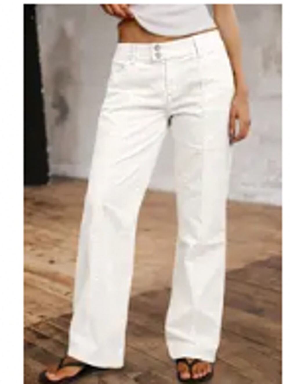 NWT Flemingals Solid Seam Front Mid Rise Straight Leg Pants Sz 4XL